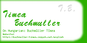 timea buchmuller business card